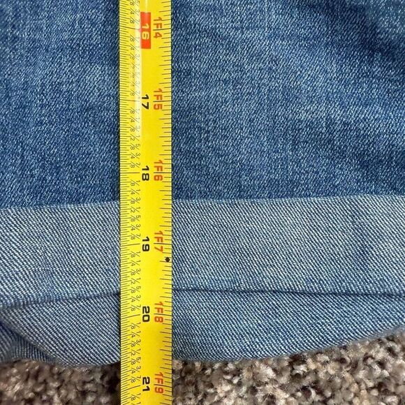Old Navy Short Jean Overalls Straight 90s Medium Wash Denim Small - Picture 6 of 7